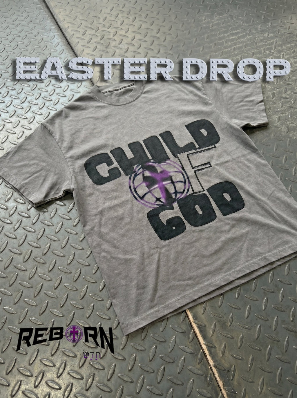 REBORN “Child of God” Tee – Grey